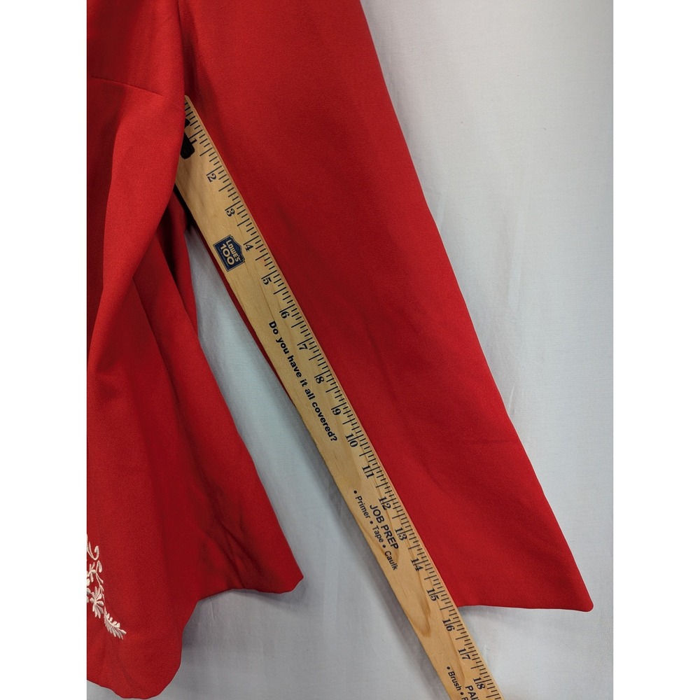 BFA Classics Red Embroidered Jacket‎ Piece Women's Size 10P - Picture 8 of 10